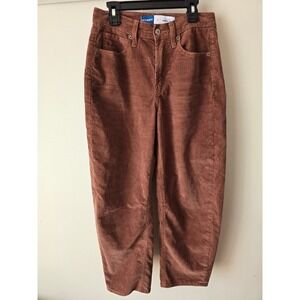 Old Navy Rust Brown Corduroy High-Rise Trousers